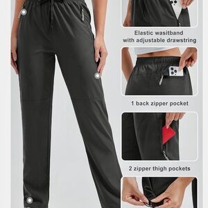 Women's Black Drawstring Quick Dry Pants